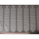 Scheibengardinenstoff schlamm Muster bestickt 46cm hoch