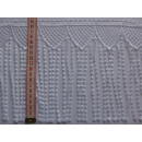 Kurzstück 4m Gardinen Fransenborte 19cm hoch in weiß Hochglanzgarn