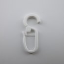 10 Stück Faltenleghaken für Ringe 28mm weiß