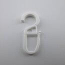 10 Stück Faltenleghaken für Ringe 28mm weiß