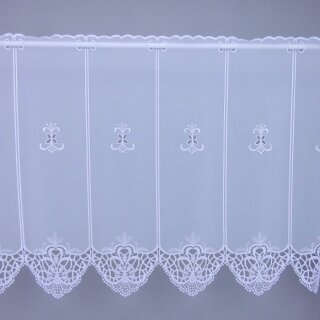 Scheibengardinenstoff Borte Abschluss 60cm hoch