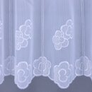 Scheibengardinenstoff weiß Blume weiß 30cm hoch