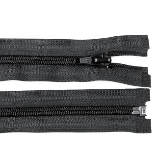 Reißverschluss 65cm teilbar schwarz Kunststoff
