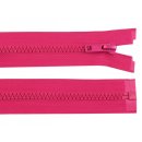 Reißverschluss Krampe 60cm teilbar pink Kunststoff