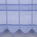 Scheibengardinenstoff Bögen karo blau 45cm hoch