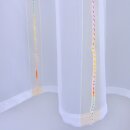 Scheibengardinenstoff creme Streifen 51cm hoch auf Schlaufen