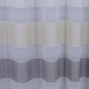 Gardinen Voilestoff grau weiß creme Streifen Kurzstück 8,40m
