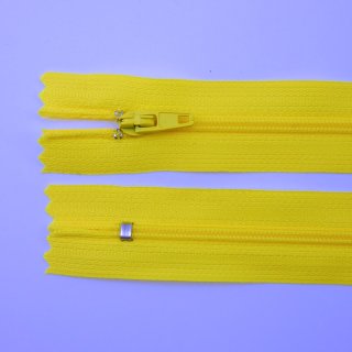 Reißverschluss Perlon fein gelb 60cm nicht teilbar
