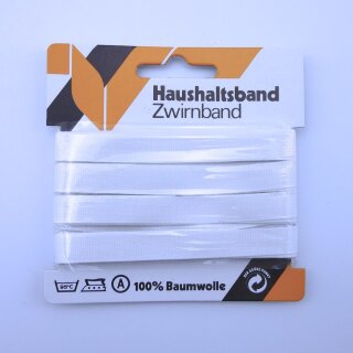 Haushaltsband weiß Wäscheband 5Meter Baumwolle