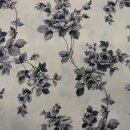 Reststück 165x140cm Dekostoff Rosen creme grau
