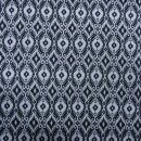 Reststück 80x150cm Strickstoff Muster grau schwarz