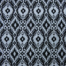 Reststück 80x150cm Strickstoff Muster grau schwarz