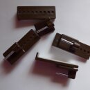 Träger braun für Vitragenstangen 4 Gardinenhaken