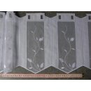 Scheibengardinenstoff weiß Ranken bestickt 30cm hoch
