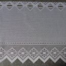Scheibengardinenstoff mit Muster und Spitzen 27cm hoch