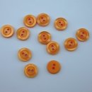 Knopf Hemdknopf orange uni 11mm 12 Stück