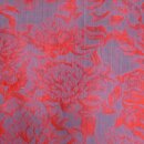 Dekostoff rot mit blau florales Muster 155cm breit