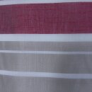 Dekostoff Streifen beige rot grau halbtransparent 155cm breit