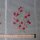 Scheibengardinenstoff rosa pink Blumen bestickt 46cm hoch