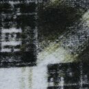 Wollflausch Musterung grün schwarz