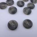 Knöpfe grau dunkel hell meliert 15mm 12 Stück