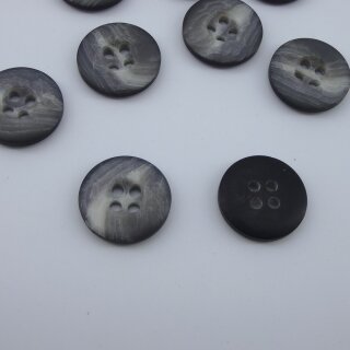 Knöpfe grau hell meliert 18mm 12 Stück