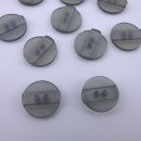 Knöpfe grau transparent 15mm 12 Stück
