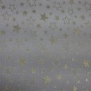 Dekostoff creme goldfarbene Sterne Weihnachten 140cm breit