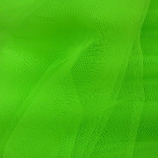 Tüllstoff neon grün zum Basteln uni Meterware