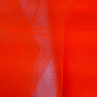 Tüllstoff neon orange zum Basteln uni Meterware