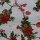 Dekostoff creme Weihnachtsstern mit Ornamenten 138cm breit