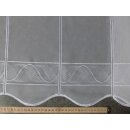 Reststück 95cm Scheibengardinenstoff bestickt welle...