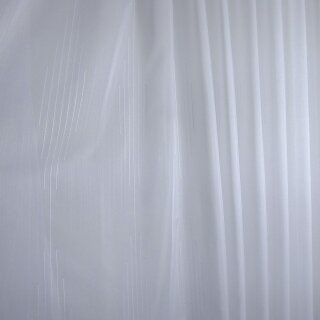 Kurzstück 580cm breit x 108cm hoch Shirley Diolenstoff weiß längststreifen