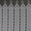 Scheibengardinenstoff 122cm hoch auf Schlaufen bestickt