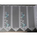 Kurzstück 125cm Scheibengardinenstoff Blumen...