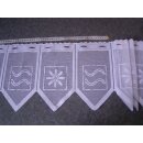 Scheibengardine mit Muster 260cm weiß 30cm hoch