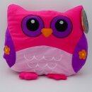 Kuschelkissen in Eulen Form pink lila