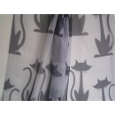 Kurzstück 310x145cm Gardinen Dekostoff grau mit...
