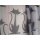 Kurzstück 310x145cm Gardinen Dekostoff grau mit Katzen schwarz