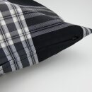 Kissenbezug Karo schwarz grau weiß ca.50x50cm