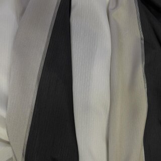 Gardinen Diolenstoff weiß grau schwarz mit Streifen