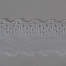Spitze Wäschespitze Baumwolle ca. 50 mm weiß Meterware