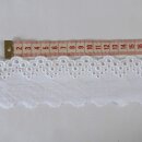 Spitze Wäschespitze Baumwolle ca. 50 mm weiß Meterware