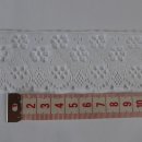 Synthetische Spitze Borte ca. 45 mm weiß Meterware