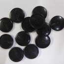 Knopf rund schwarz meliert 20mm 12 Stück