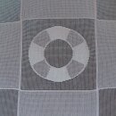 Scheibengardinenstoff 2,90 m Maritim karo weiß 48cm hoch