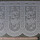 Scheibengardinenstoff 3,10 m Ranken Kreise Blumen 31cm hoch