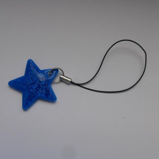 Reflektierender Stern-Anhänger in Blau – 8 cm lang