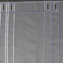 Scheibengardinenstoff Punkte Wellen in weiß  blau 62cm hoch
