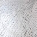 Gardinen Diolenstoff grobmaschig weiß Bleibandabschluss